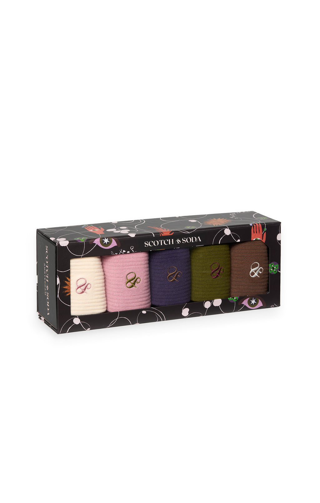 5-PACK WOMEN'S 1/2 TERRY GIFT BOX CREW SOCKS