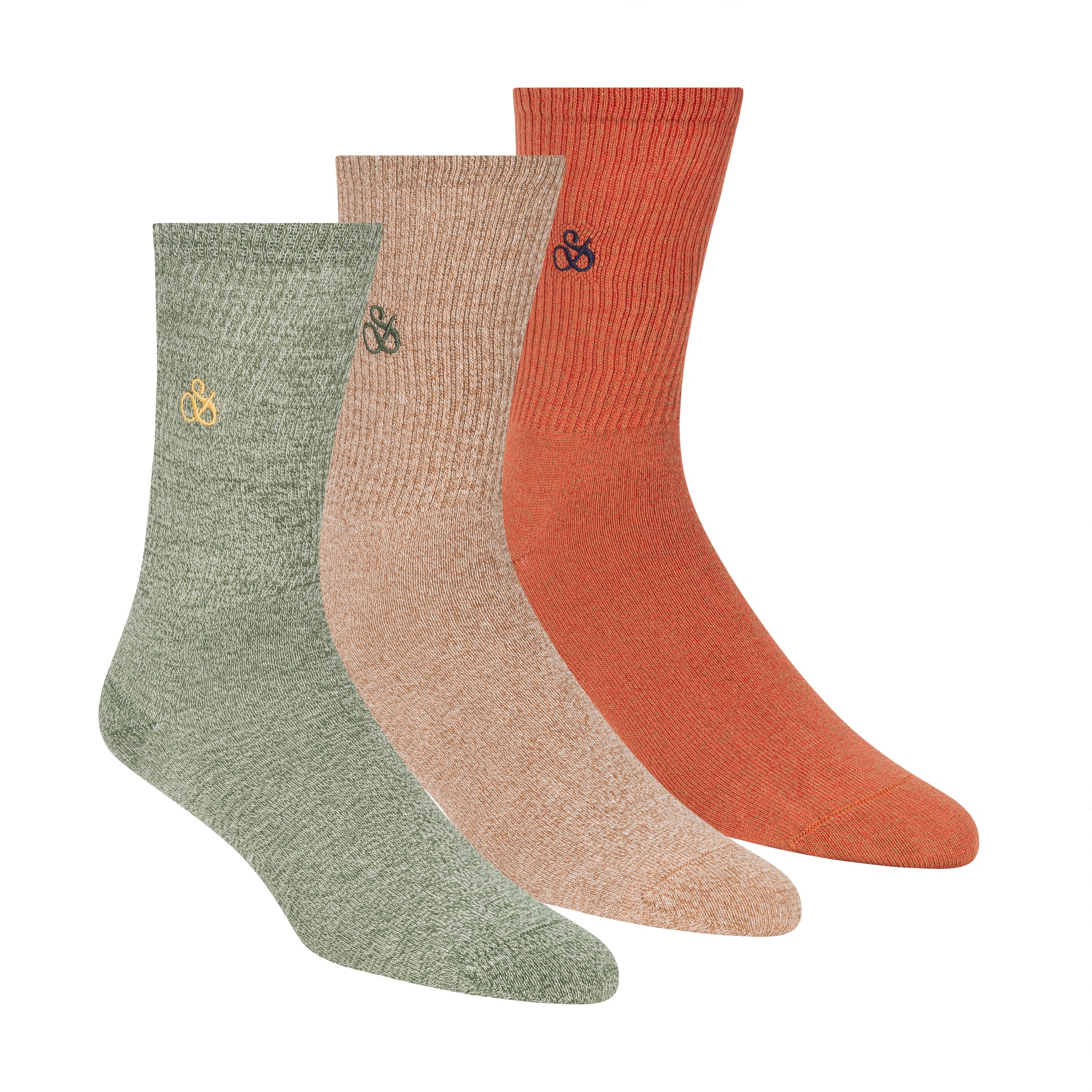 3PK MENS NON TERRY RIBBED CREW SOCKS