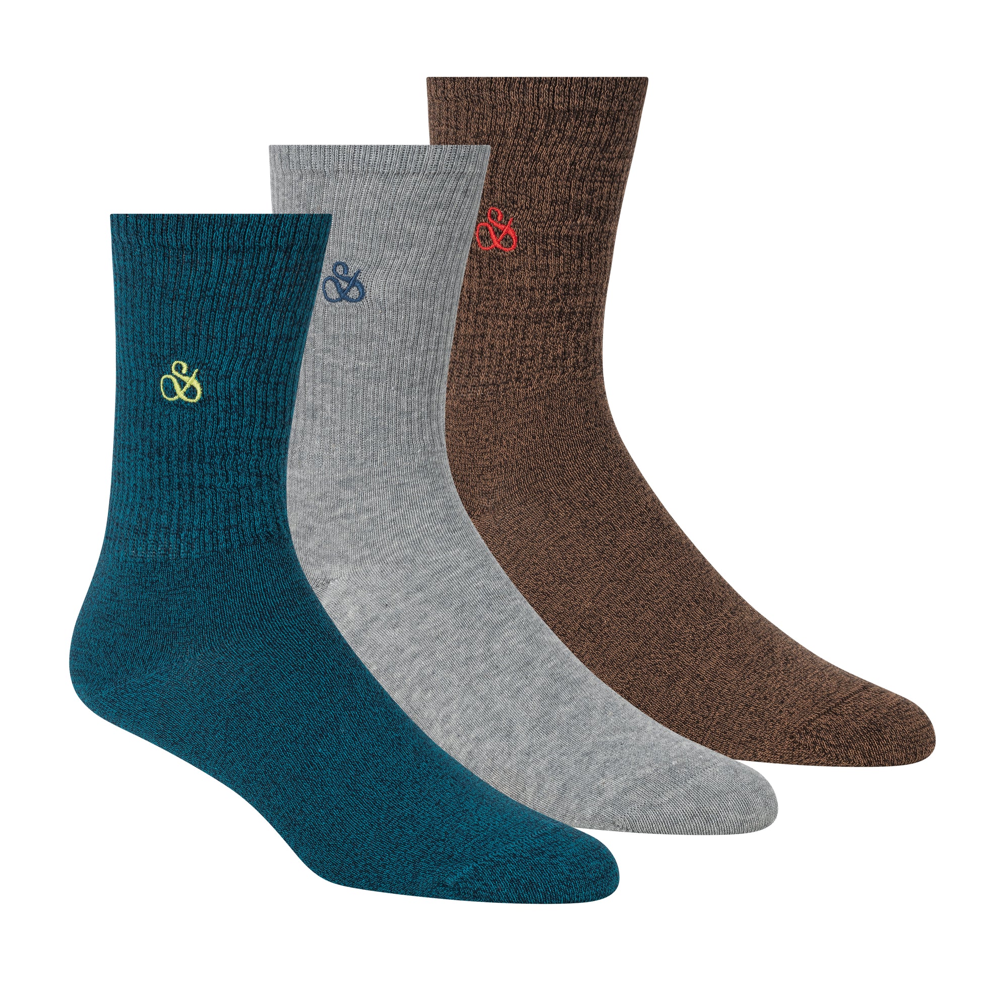 3PK MENS NON TERRY RIBBED CREW SOCKS