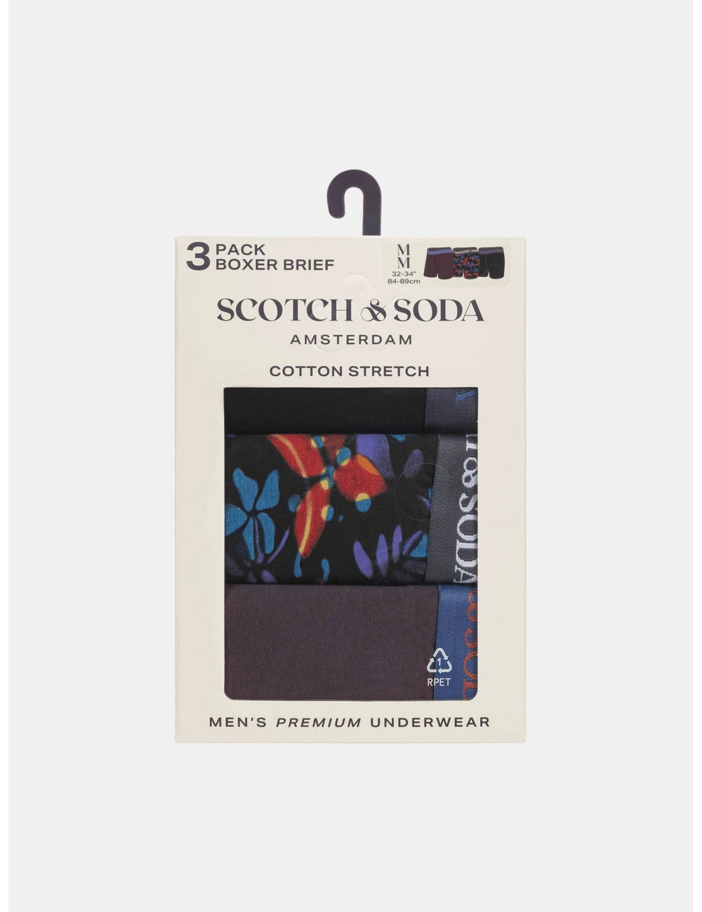 Cotton Boxer Briefs flat lay front view by Scotch & Soda