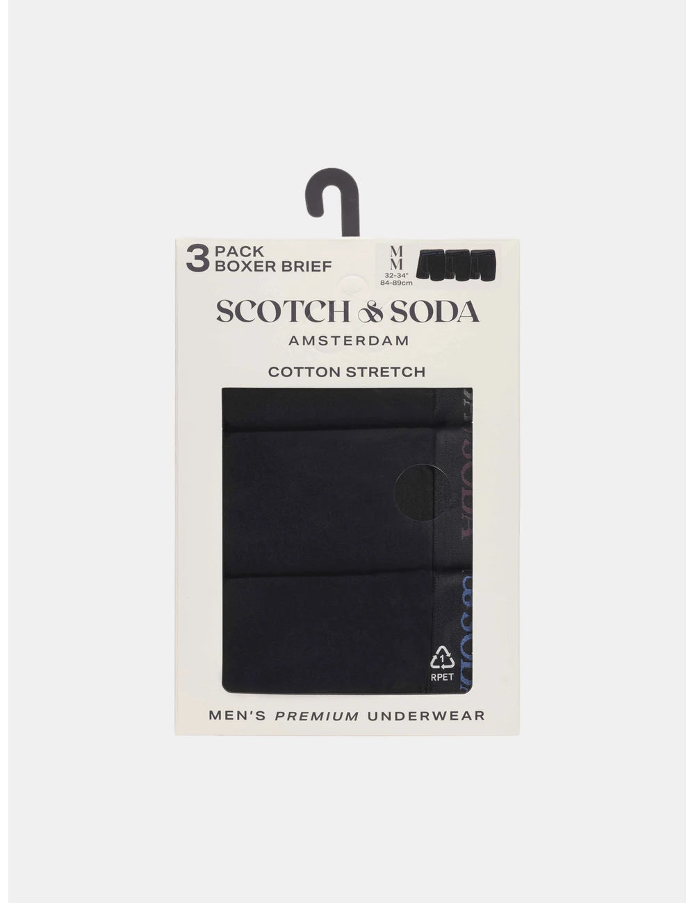 Cotton Stretch Boxers flat lay front view by Scotch & Soda