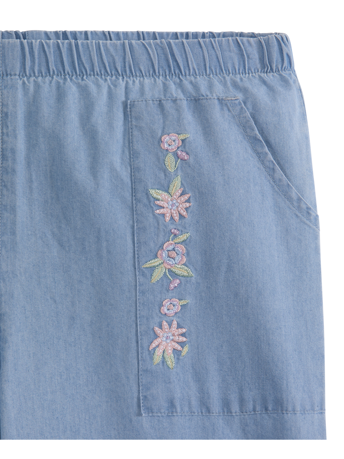 GIRLS S&S GIRLS 2PC FASHION TOP & DENIM PANT SET