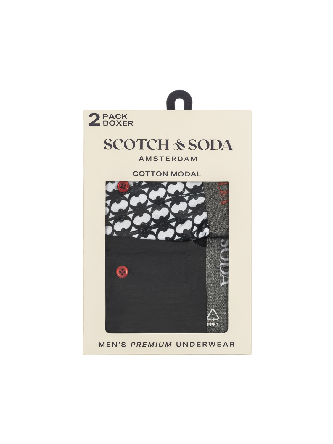 Modal Knit Boxers flat lay front view by Scotch & Soda