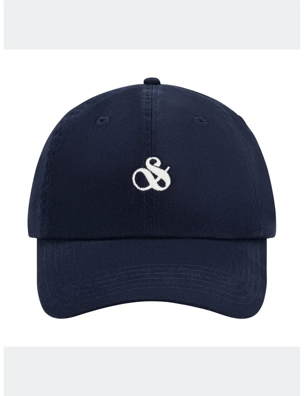 Navy S&S Cotton ADJ CAP close-up on model by Scotch & Soda