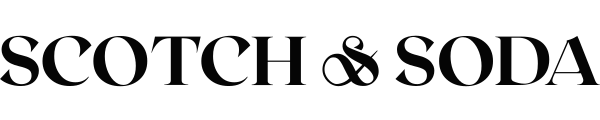 Black Scotch & Soda logo on transparent background.