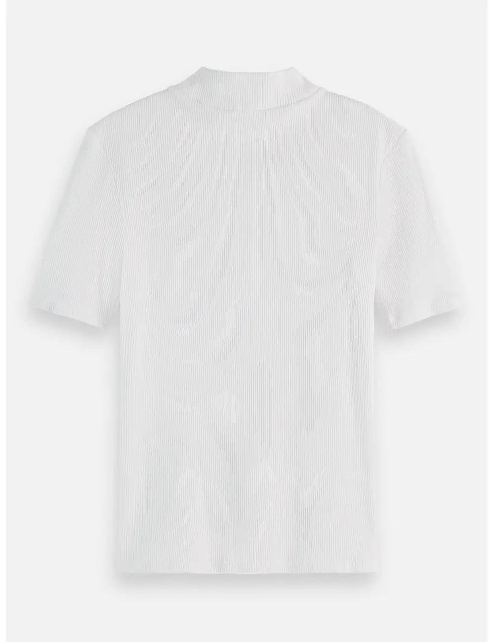 Core Mock Neck Tee flat lay back view by Scotch & Soda