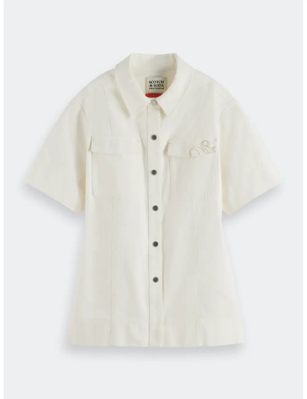 Patch Pocket Shirt flat lay front view by Scotch & Soda