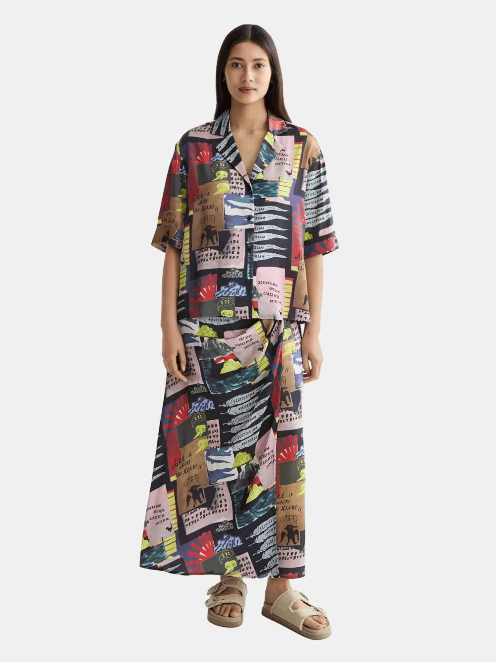 Printed Short Sleeve Fluid Shirt - Scotch & Soda