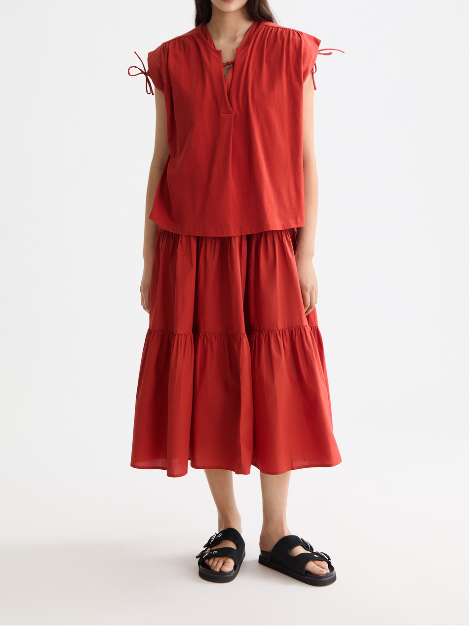 Drapey V-neck T-shirt