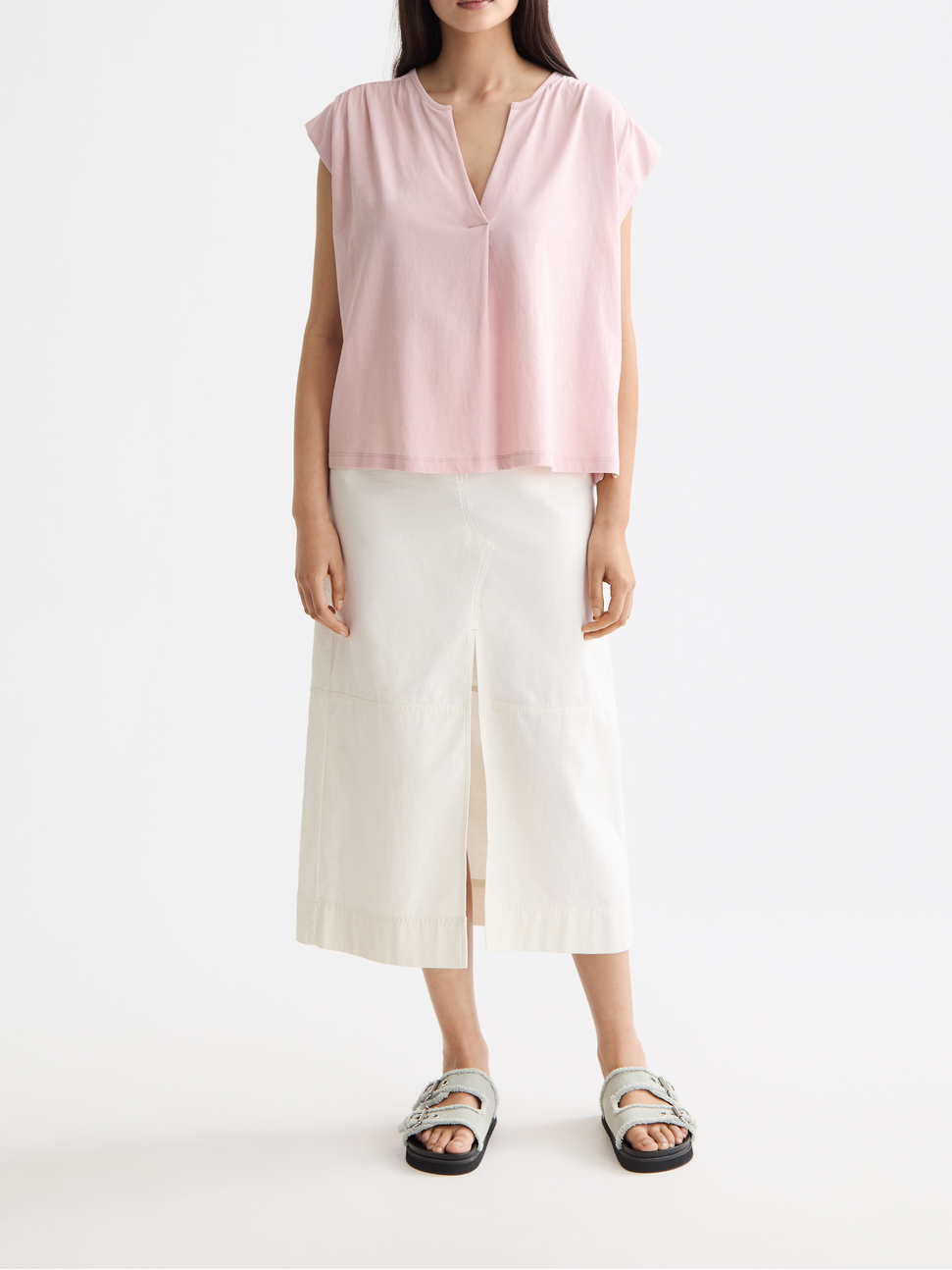 Drapey V-neck T-shirt