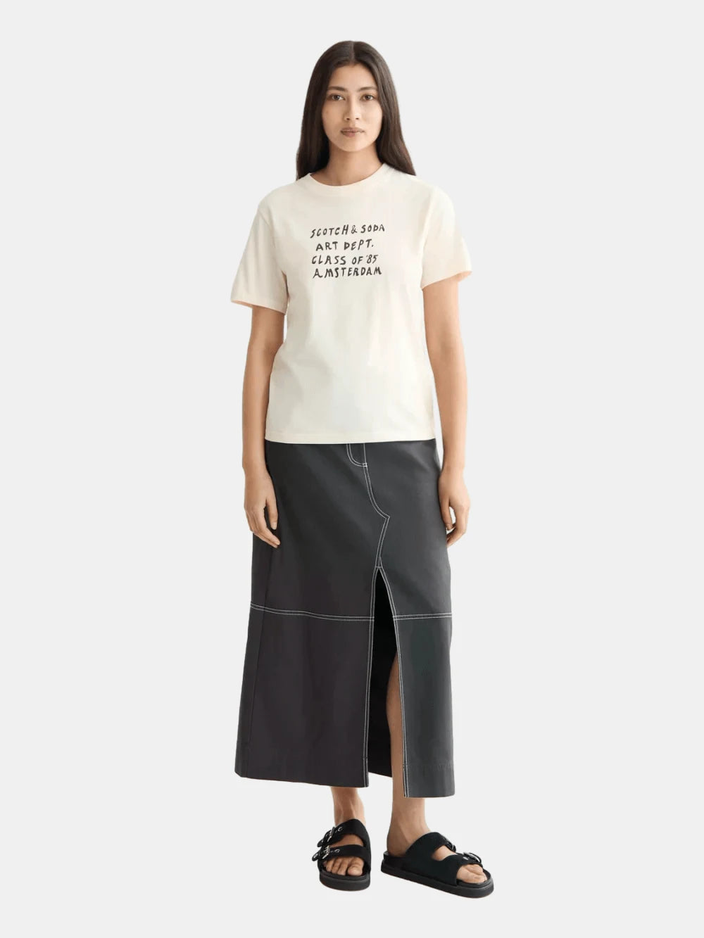 Regular Fit T-Shirt With Chest Artwork - Scotch & Soda