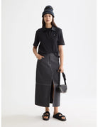 Crochet Polo Shirt full model shot showing overall fit by Scotch & Soda