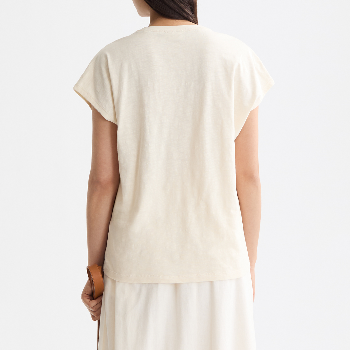 Embroidered V-neck T-shirt