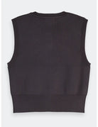 Knitted Spencer Charcoal flat lay back view by Scotch & Soda