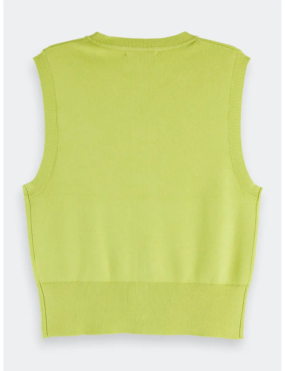 Knitted Spencer Charcoal flat lay back view by Scotch & Soda