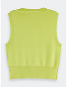 Knitted Spencer Charcoal flat lay back view by Scotch & Soda