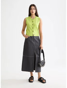 Knitted Spencer Charcoal full model shot showing overall fit by Scotch & Soda