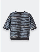 Lurex Jacquard Tee flat lay back view by Scotch & Soda