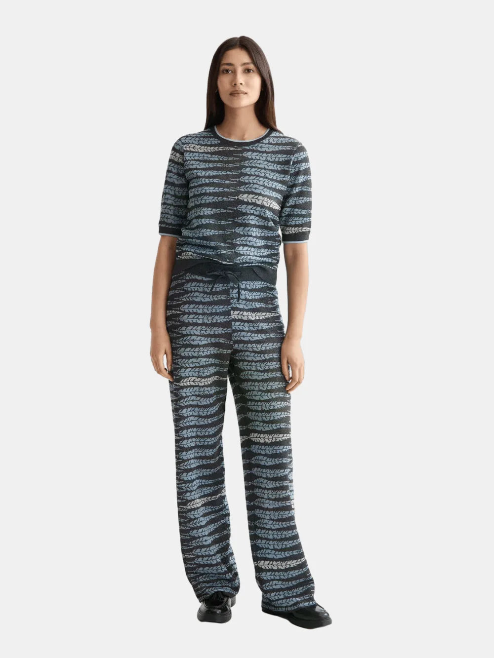 Lurex Jacquard Knitted Tee - Scotch & Soda