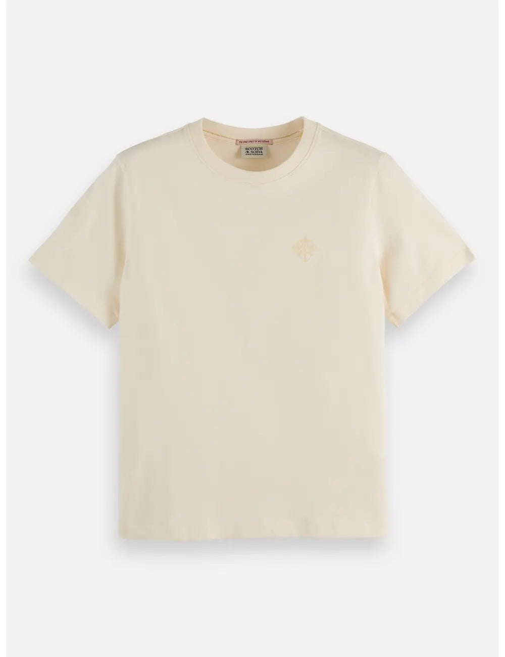 Core Chest Artwork Regular T-shirt flat lay showing product details by Scotch & Soda