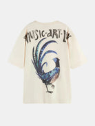 washed-artwork-loose-fit-t-shirt back view by Scotch & Soda