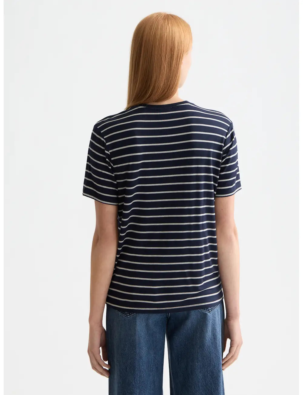 Striped Regular T Shirt detail shot showing fabric and craftsmanship by Scotch & Soda