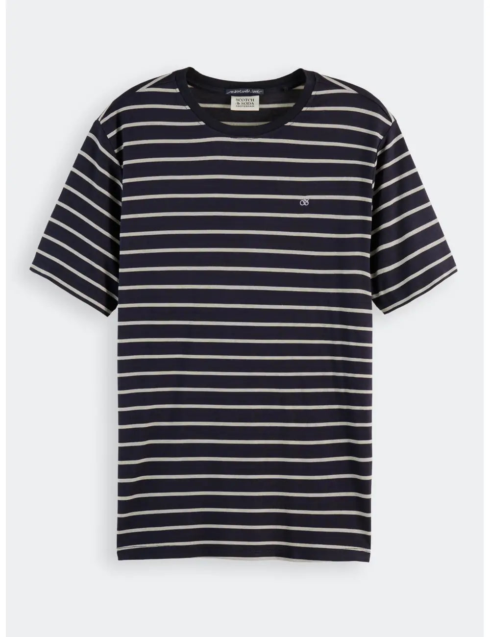Striped Regular T Shirt flat lay front view by Scotch & Soda