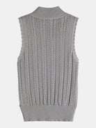 metallic-pointelle-knitted-tank back view by Scotch & Soda
