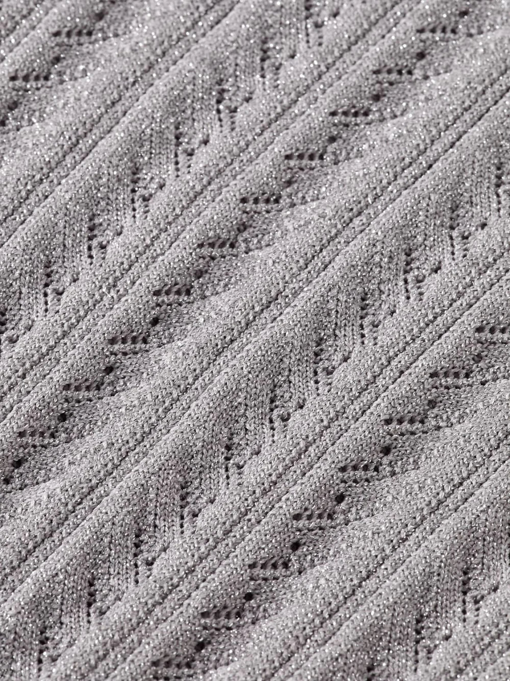 metallic-pointelle-knitted-tank detail shot by Scotch & Soda