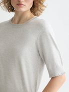 crew-neck-short-sleeve-pullover detail shot by Scotch & Soda