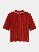 pointelle-collared-knitted-polo back view by Scotch & Soda