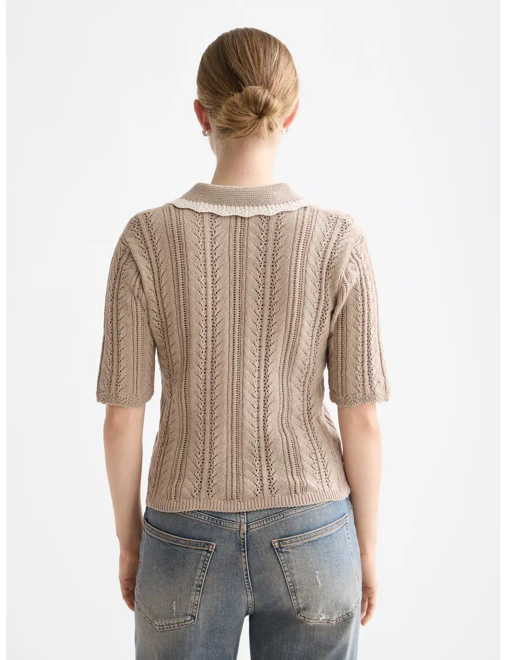 Knitted Polo Shirt detail shot showing fabric and craftsmanship by Scotch & Soda