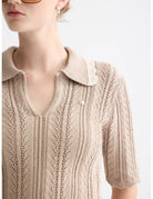 Knitted Polo Shirt flat lay front view by Scotch & Soda