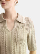 pointelle-collared-knitted-polo-1 detail shot by Scotch & Soda