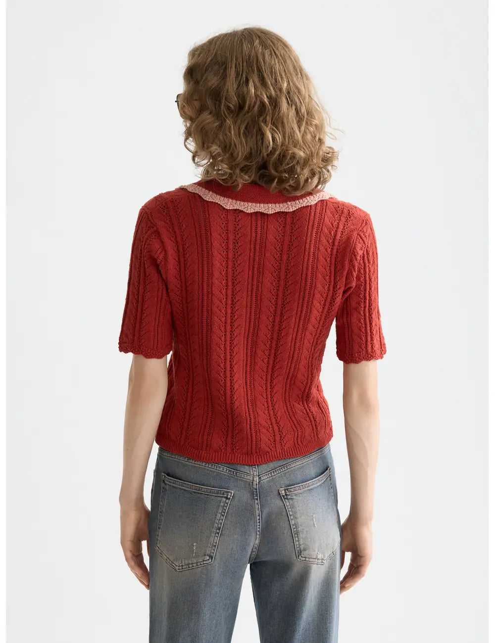 Knitted Polo Shirt detail shot showing fabric and craftsmanship by Scotch & Soda