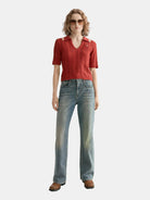 Pointelle Collared Knitted Polo - Scotch & Soda