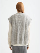 Cable Stitch Spencer detail shot showing fabric and craftsmanship by Scotch & Soda