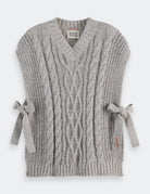 Cable Stitch Spencer flat lay front view by Scotch & Soda