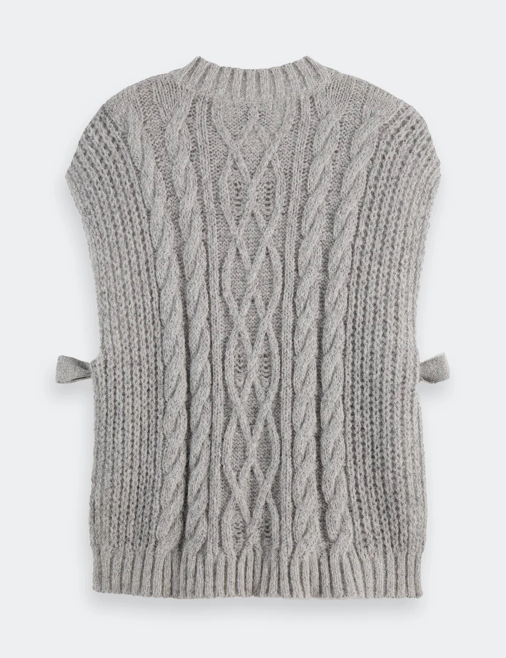 Cable Stitch Spencer flat lay back view by Scotch & Soda