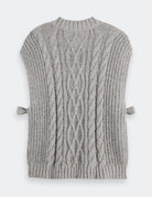 Cable Stitch Spencer flat lay back view by Scotch & Soda