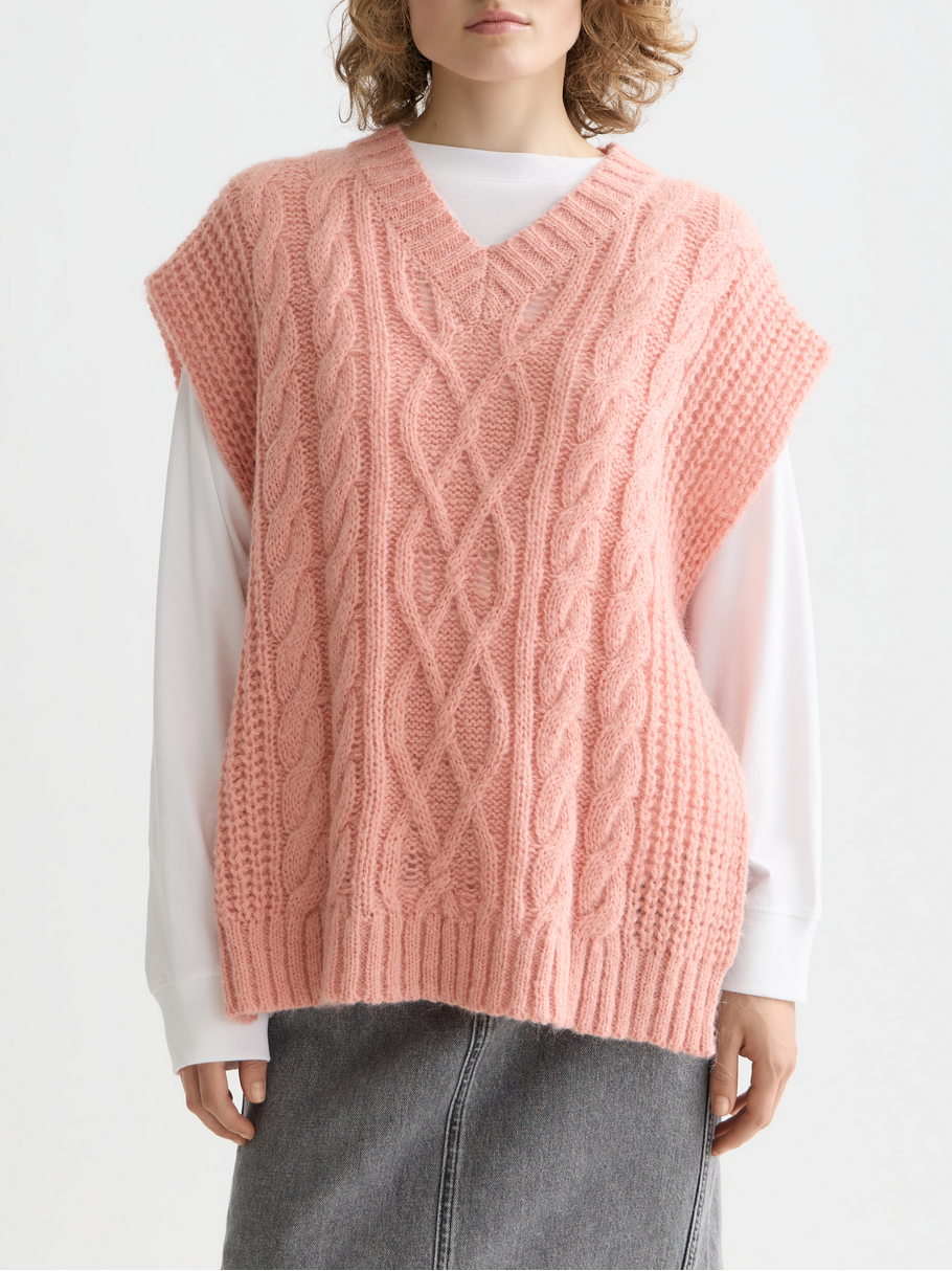 Cable stitch spencer
