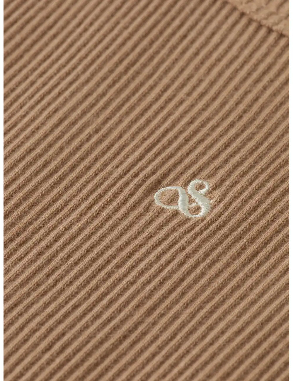 Rib Racer Tank detail shot of fabric and craftsmanship by Scotch & Soda