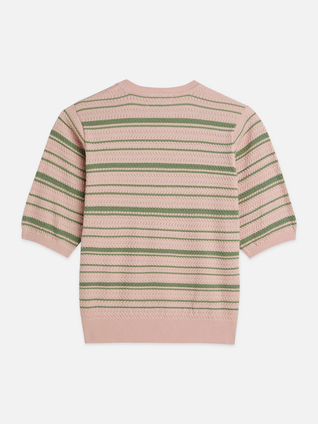 Textured stripe knitted top