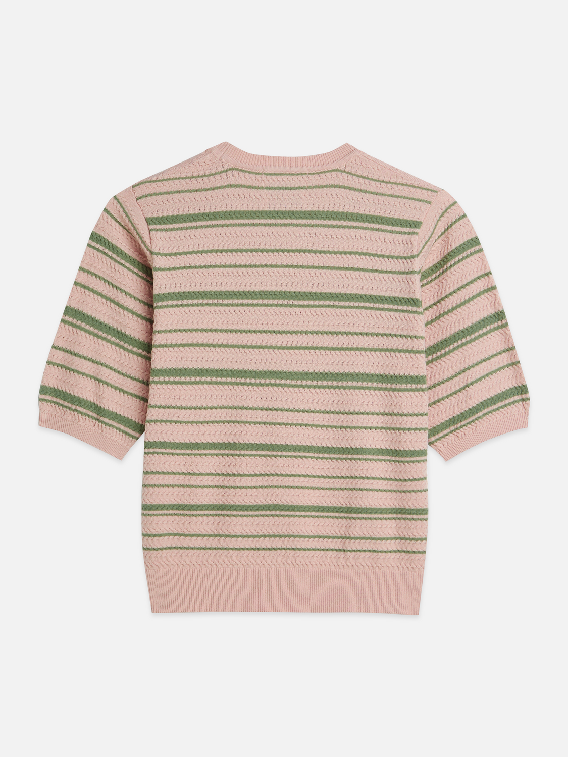 Textured stripe knitted top