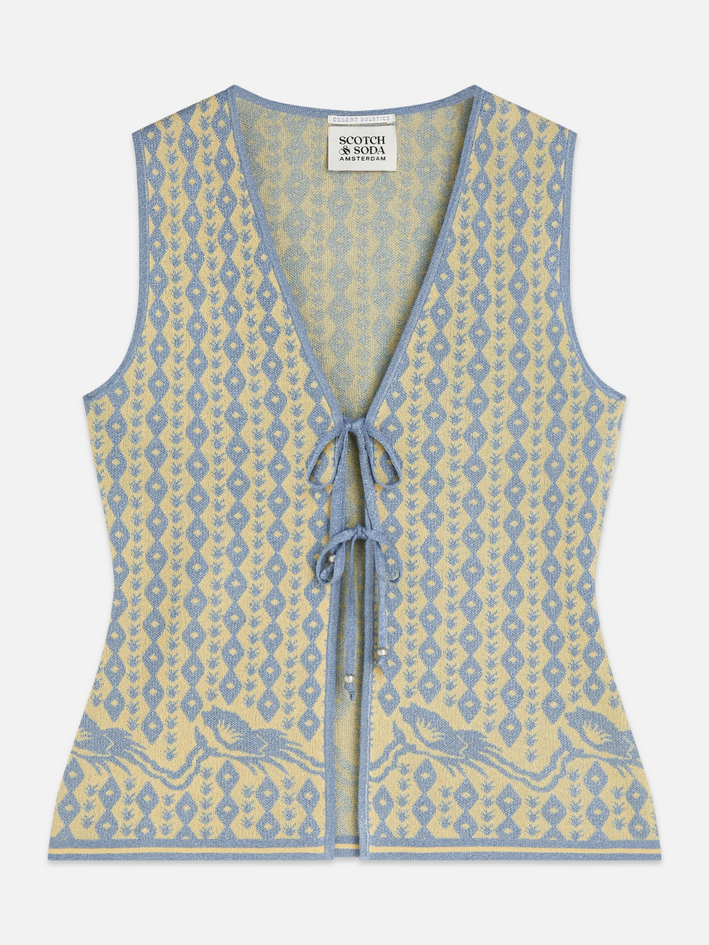 Jacquard knitted vest