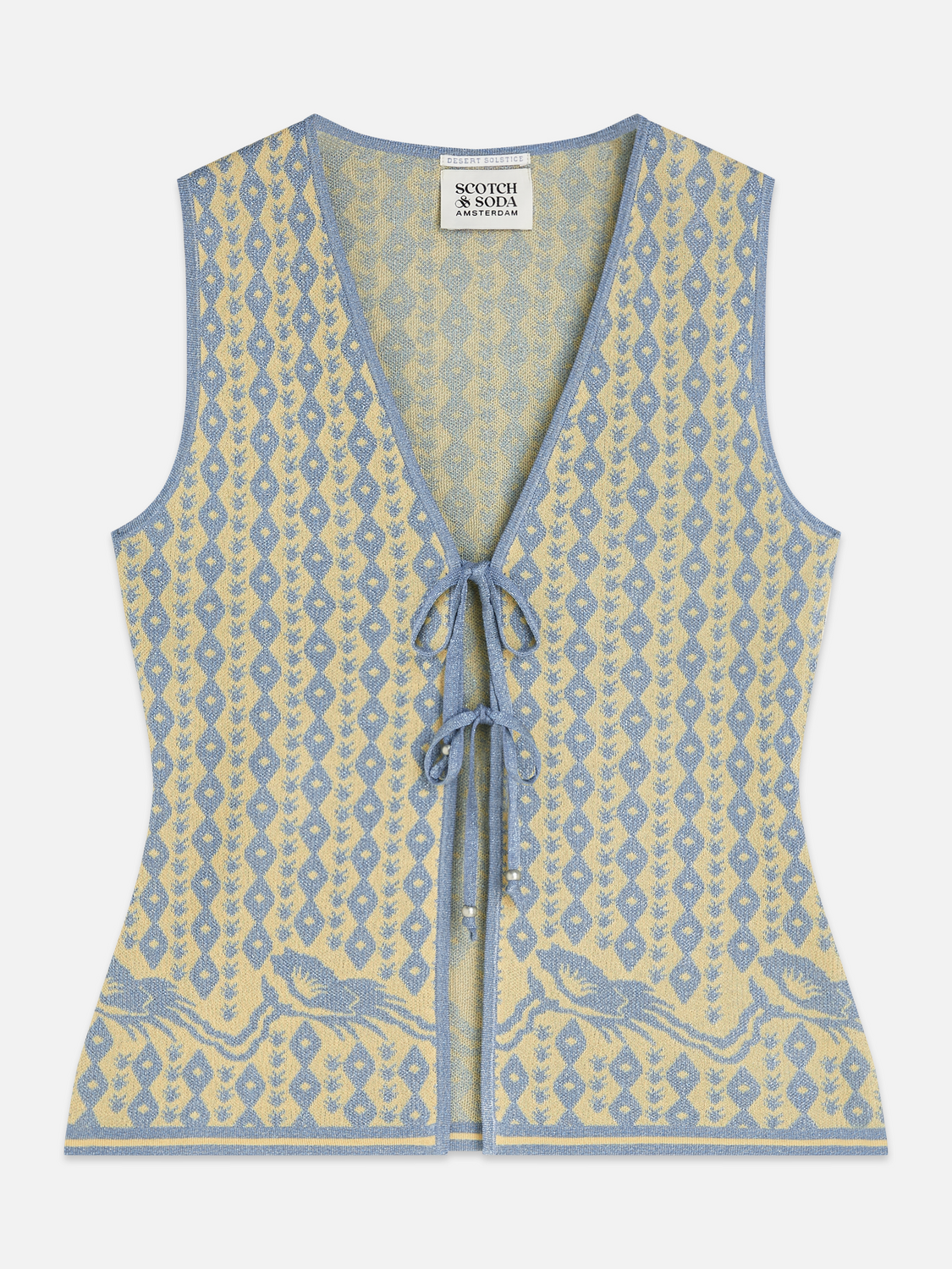 Jacquard knitted vest
