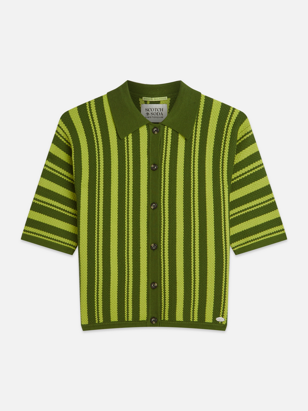 Textured vertical stripe knitted top