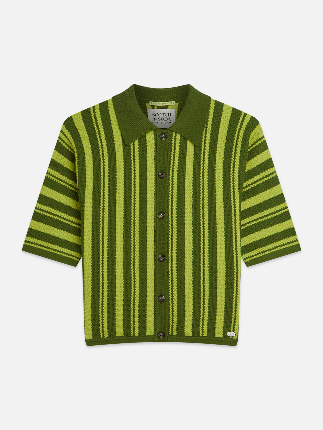 Textured vertical stripe knitted top