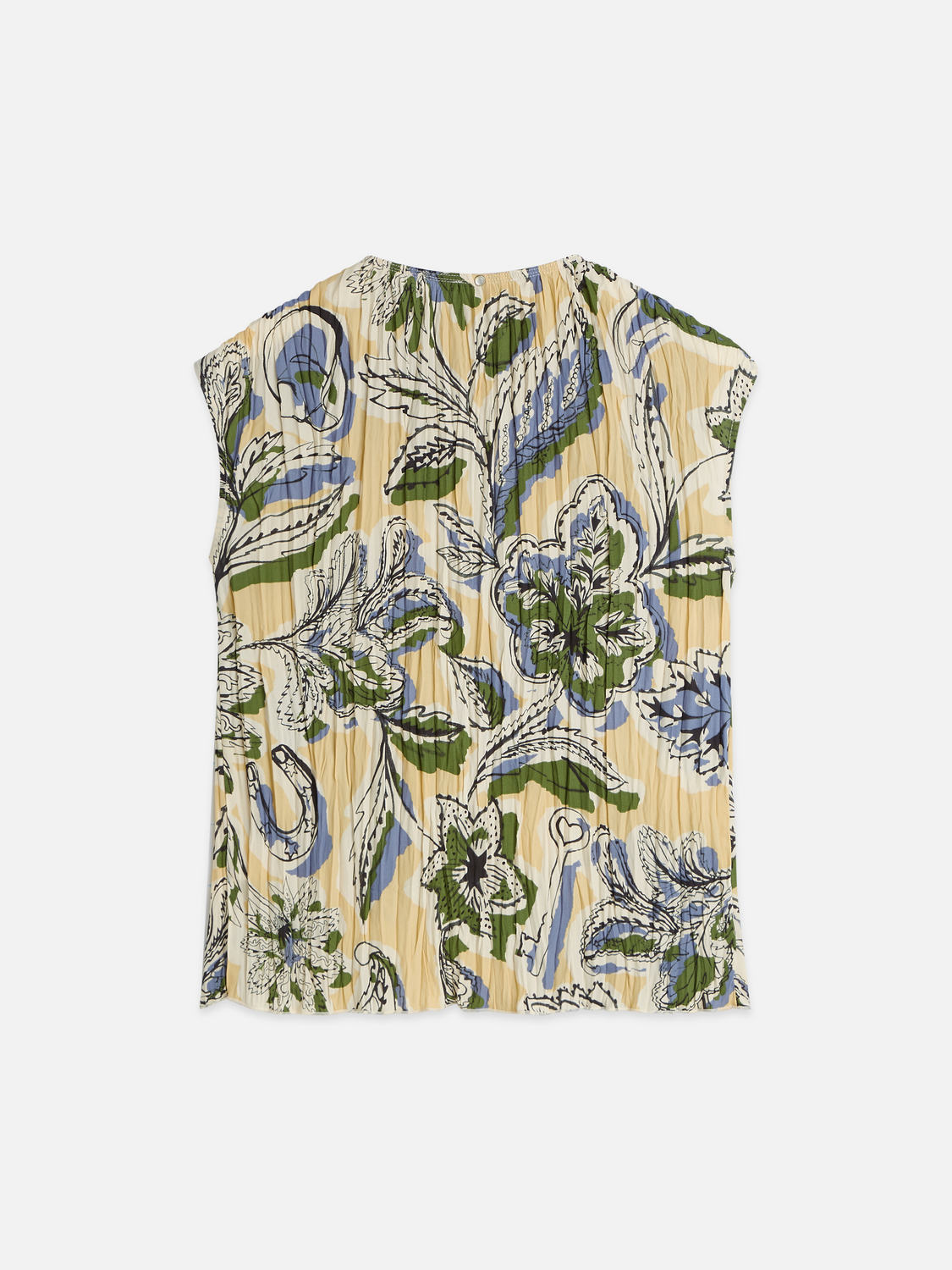 Printed pleat top