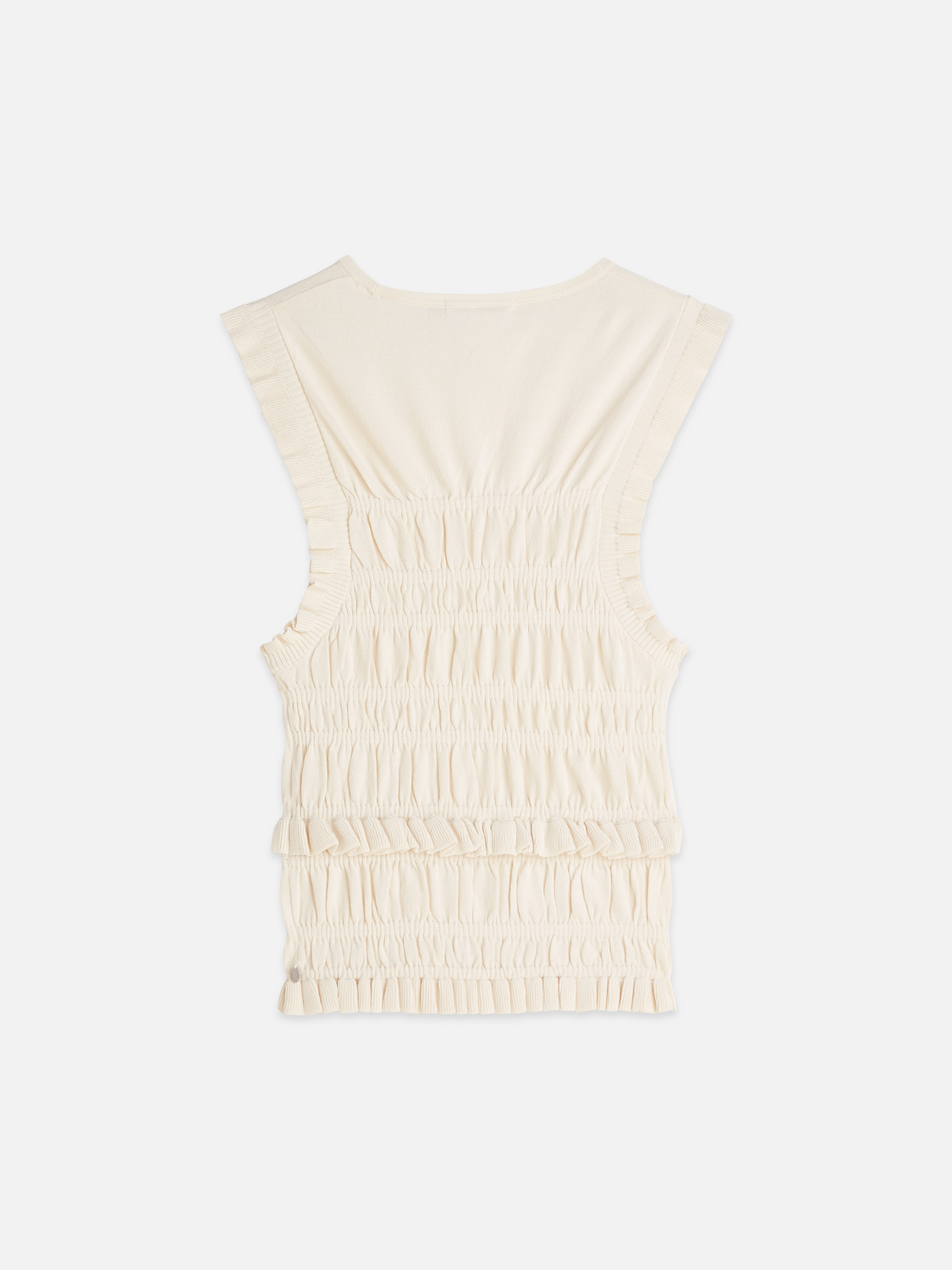 Smock stitch knitted tank